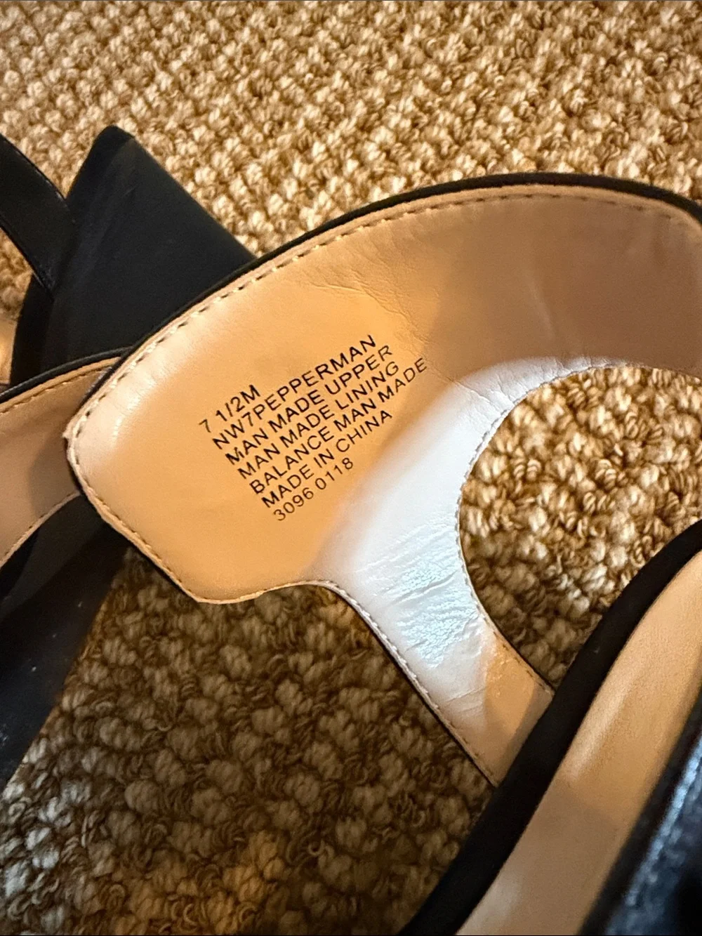 Nine West Black Strappy Block Heel Sandals